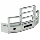 Herd AeroPLUS 4 Post Grille Guard Bumper With Slam Latch And Lift Assist For Peterbilt 365/367/567 SBA Sloped Hood