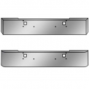 18" Stainless Steel End Texas Bumper, 11 Gauge, Mounting And Tow Holes For Kenworth