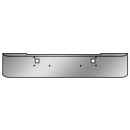 20" Chrome Texas Bumper, 10 Gauge With Hand Formed Ends And Tow Holes For Kenworth 