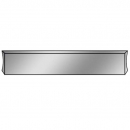 18" Blank Stainless Steel American Eagle Bumper With Square Ends and Mounting Plates