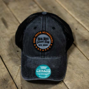 Big Rig Chrome Shop Black Dashboard Trucker Hat With Orange Logo And Mesh Back