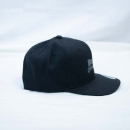 Big Rig Chrome Shop Black Flat Brim Hat With Gray Embroidered Logo