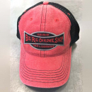 Big Rig Chrome Shop Red Legacy Dashboard Trucker Hat With Red Logo And Black Mesh Back
