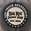Big Rig Chrome Shop Tan And Black Legacy Old Favorite Trucker Hat With Tan Logo And Mesh Back