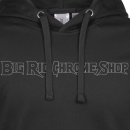 Big Rig Chrome Shop Polyester Hooded Sweatshirt With Zippered Sleeve Pocket And Gray Embroidered Logo
