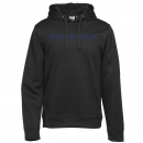Big Rig Chrome Shop Polyester Hooded Sweatshirt With Zippered Sleeve Pocket And Blue Embroidered Logo