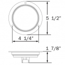 4 Inch Round 6 LED Flange Mount Back-Up Light With PL-3 2 Pin Connection