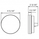 4 Inch Round 21 LED Back-Up Light Kit With Grommet And PL-3 2 Pin Pigtail