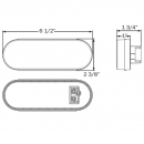 6 Inch Oval 22 LED Back-Up Light With PL-3 Connector