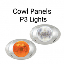 Kenworth W900L Gliders 2005 Through 2010 Cowl Panels With LED P3 Lights