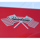 Kenworth Hood Emblem Accent With American Flag Cutout