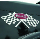 Peterbilt Hood Emblem Accent With Checkered Flag Cutout