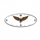 Eagle White Emblem Clock