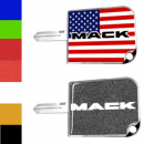 Mack Small Rectangular Key Cover With Text Logo For Trucks Built 2007 And Older