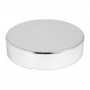 Flat Top Chrome ABS Front Axle Hub Cap - Cover Only