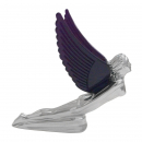 Flying Goddess Hood Ornament with Chrome or Colored Wings (GG48105) Purple Wings