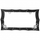 Stylish Spider Web License Plate Frame - Durable, Universal Fit, Unique Design