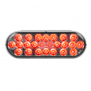 Red Oval Pearl LED Stop, Turn, Tail Light With Smoke Lens