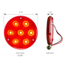 7 LED 4 Inch Red Fleet LED Stop/Turn/Tail Light With #1157 Plug