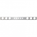 Stainless Steel Rear Light Bar w/ 6 4" & 5 2" Round Light Holes