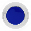 Cr.Alum. Round Gear Shift Knob W/Blue Sticker