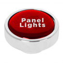 1-3/16" Chrome Aluminum Dashboard Knob W/Red Panel Lights