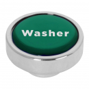 1-3/16" Chrome Aluminum Dashboard Control Knob W/Green Washer
