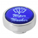 1-3/16" Aluminum Dashboard Knob W/Blue Wiper-Washer Sticker