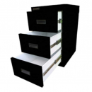 15 1/4 Inch Wide By 24 Inch Tall 3-Drawer Storage Solution