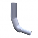 Roadworks 7 Inch Reduced To 5 Exhaust Elbow For Kenworth With 45 Inch Boxes And Dual Cat Converters