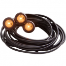 3/4 Inch Amber LED Marker And Clearance Light With A12GB Grommet And 29 Inch Molded Harness