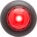 3/4 Inch Red LED Marker And Clearance Light With A14GB Grommet And .180 Male Bullet Plugs