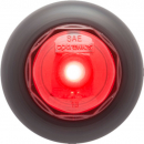 3/4 Inch Red LED Marker And Clearance Light With Supplemental Turn Signal And A12GSB Grommet And .180 Male Bullet Plugs