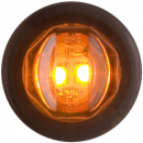 3/4 Inch Amber 2 LED Marker And Clearance Light With A11GB Grommet And 24 Inch Leads