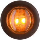 3/4 Inch Amber 2 LED Marker And Clearance Light With A11GB Grommet And .156 Female Barrels