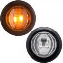 3/4 Inch Amber 2 LED Marker And Clearance Light With A11GB Grommet And .180 Male Bullet Plugs