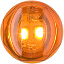 3/4 Inch Amber 2 LED Marker And Clearance Light With .180 Male Bullet Plugs
