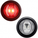 3/4 Inch Red 2 LED Marker And Clearance Light With A11GB Grommet And .156 Female Barrels