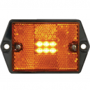 6 LED Amber Marker And Clearance Light With Reflex And .180 Male Bullet Plugs