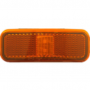 2 LED Amber Marker And Clearance Light With Reflex And Black Base