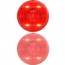 2 Inch Round 5 LED Red Marker And Clearance Light With PL-10 Connection