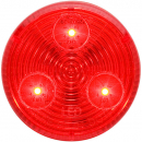 2 Inch Round 3 LED Red Marker And Clearance Light 12-24 Volt