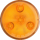 2.5 Inch Round 4 LED Amber Marker And Clearance Light 12-24 Volt