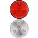 2.5 Inch Round 4 LED Red Marker And Clearance Light 12-24 Volt
