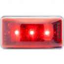 3 LED Red Marker And Clearance Light With .180 Female Barrels