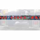 Square Corner One Piece Rear Light Bar With 13 Four Inch Lights