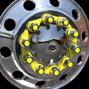 33mm Push-On Nut Cover With Yellow Reflector And Yellow Lug Check Indicator