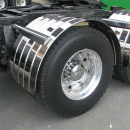 80 Inch 4 Ribbed Stainless Steel Single Axle Fenders With Beaded Edge