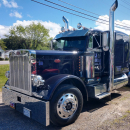 Peterbilt 379 Aluminum Short Hood With Extended Hood Stainless Steel Grille And Surround