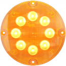 7 Inch Round 8 LED Amber Warning Light